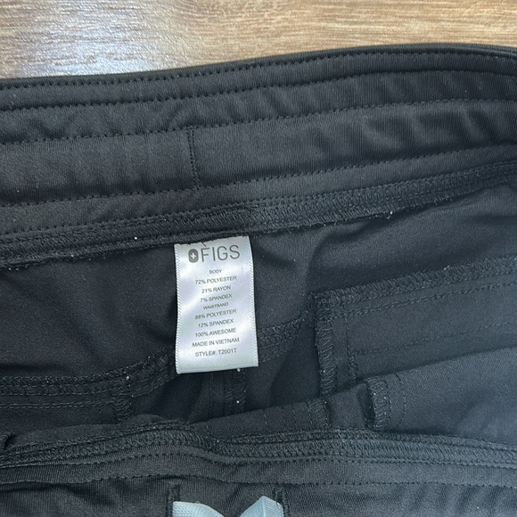 FIGS BASIC SCRUB PANTS TECHNICAL COLLECTION BLACK HIGH RISE UNISEX Sz XL - Picture 10 of 12